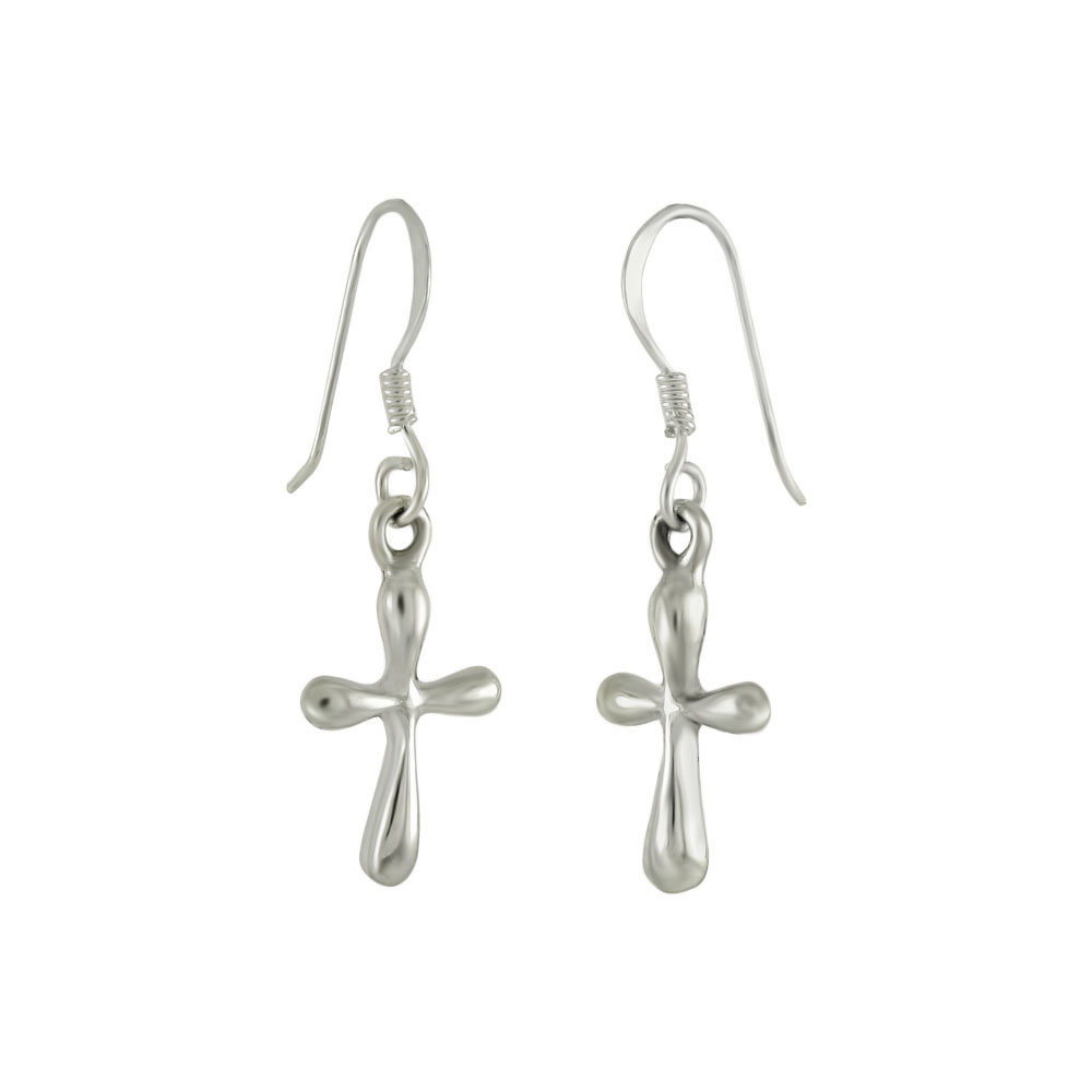 Wholesale .925 Sterling Silver Cross Dangle Earrings